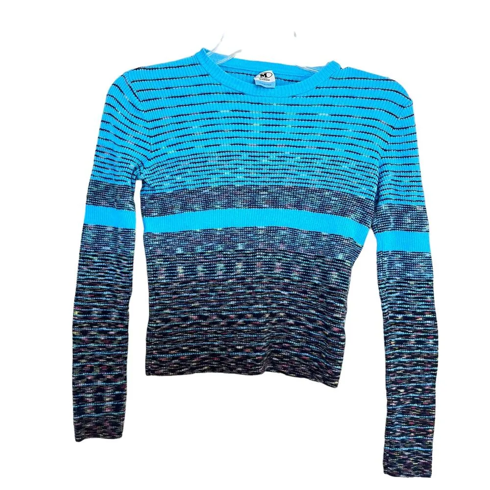 M Missoni Collection patterned intarsia-knit wool blend Sky sweater size 38/ US2 - Image 5