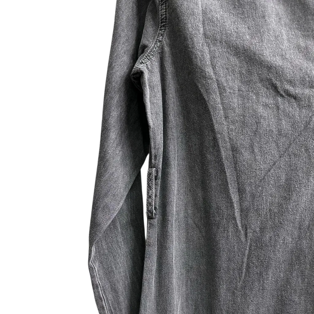 Ellison Gray Chambray Denim Shirt Dress Midi Long Sleeve Size Small - Image 9