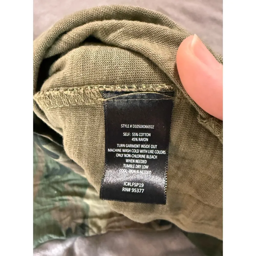 NWOT Sanctuary Size 2X Women Cotton Blend Green Camo‎ Short Sleeve Pocket Dress - Image 5