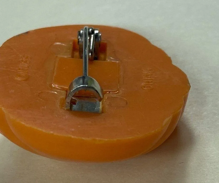 Halloween Holiday Jack-0-Lantern Pumpkin Pin Brooch Russ Silly Smile Grin - Image 9