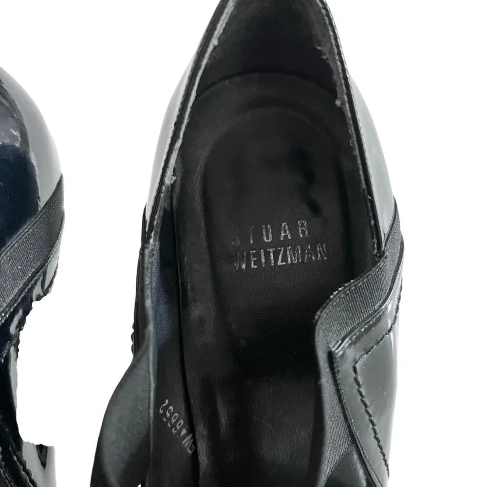 Stuart Weitzman Black Patent Leather Mary Jane Heeled Pumps Size 8M - Image 10