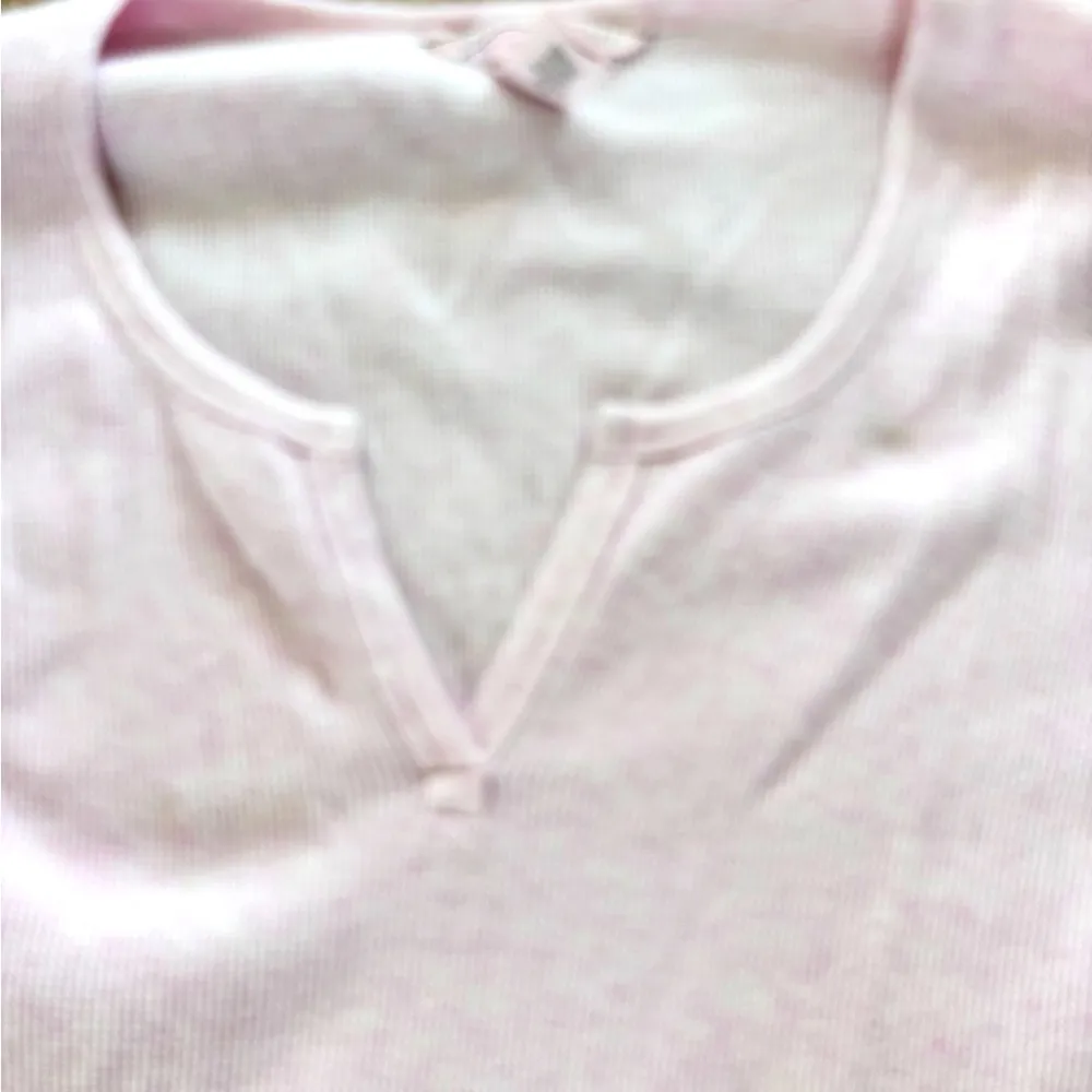 Victoria Secret 2PC Thermal Pajamas Sz M Pink Waffle Weave Summer Camping - Image 2