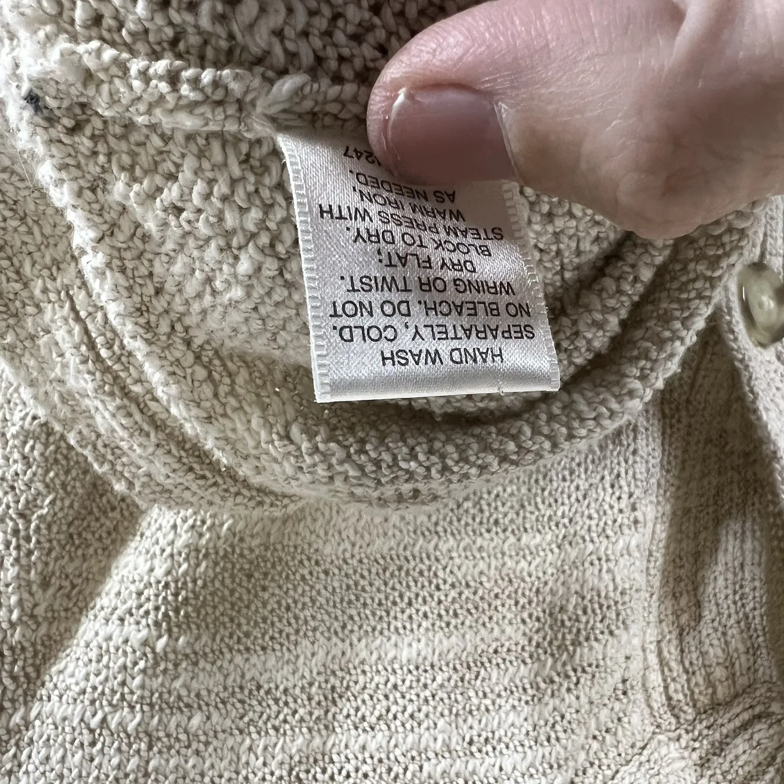 Pendleton‎ Cotton Cardigan Sweater Coastal Grandma Women Size Large Cream - Image 6