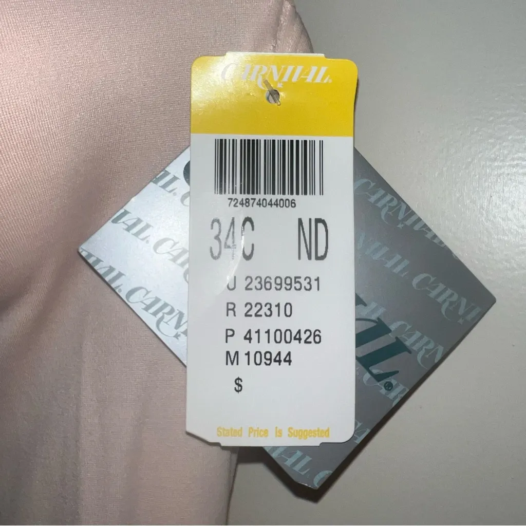 NWT Carnival Invisible Torselette in Nude Size 34C Style 426 Detachable Straps Tan - Image 5