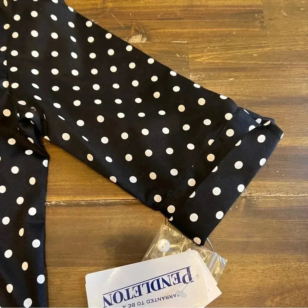 Pendleton Polk A Dot Shirt Jacket Blazer Light Weight V Neck Petite Small - Image 3