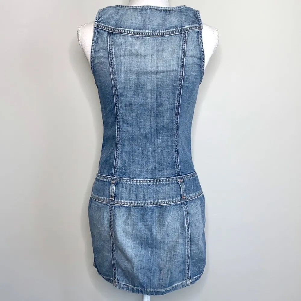 Vintage Guess Denim Button Down Dress - Image 3
