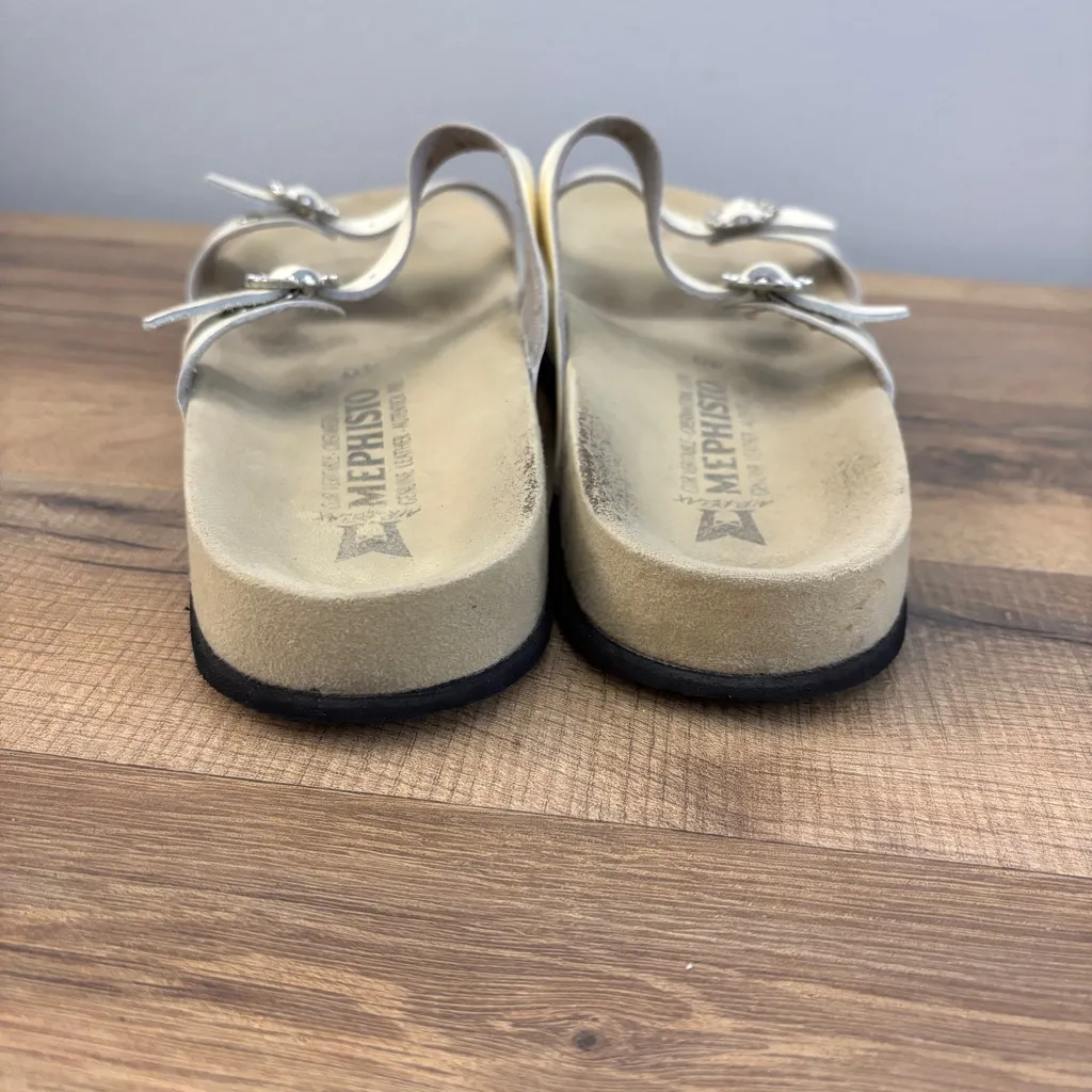 Mephisto Idelya Patent Leather Rhinestone Footbed Sandals Women’s Size 10 - Image 5