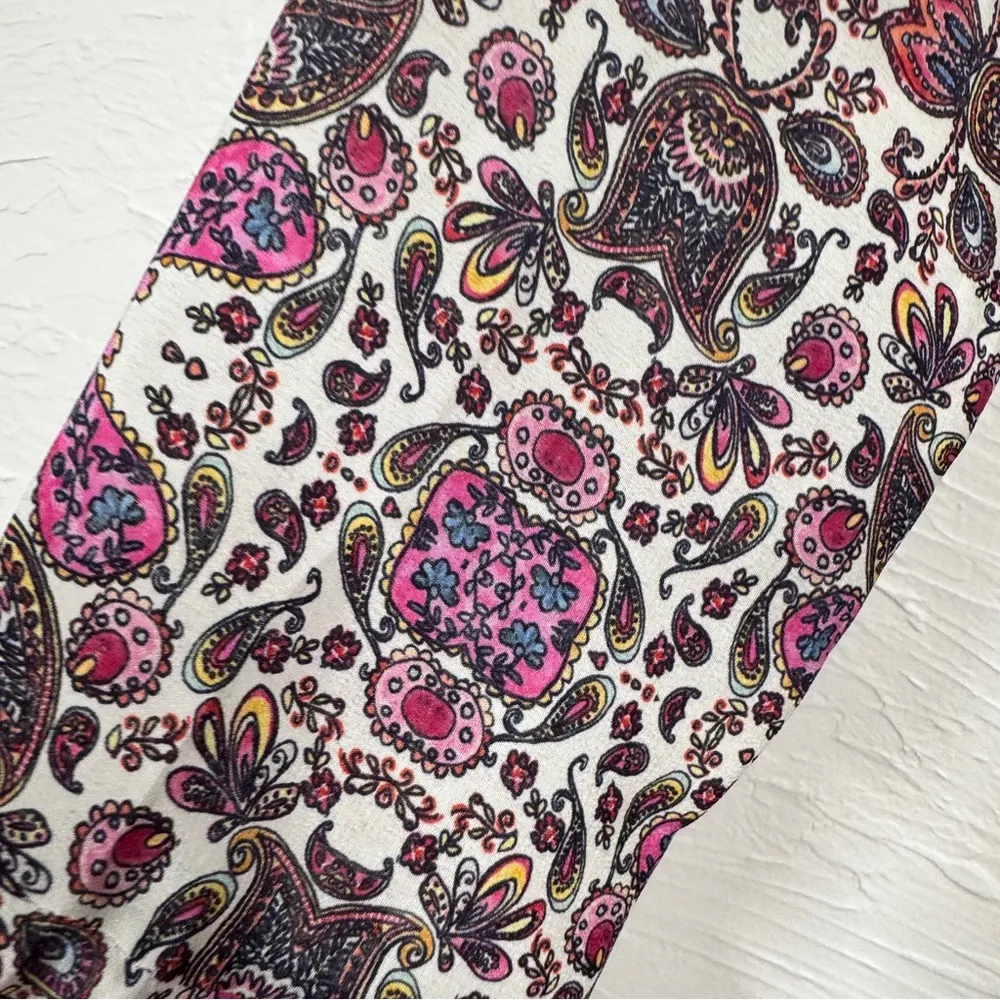 Shoshanna Purple Paisley Silk Dropped Waist Mini Dress Womens 0 Boho Coquette - Image 5