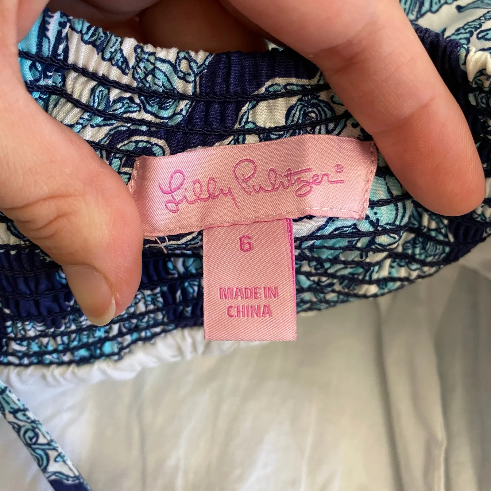 Lilly Pulitzer Rilee Hey Sailor Lace Up‎ Navy White Mermaid Dress Size 6 Sirens - Image 2