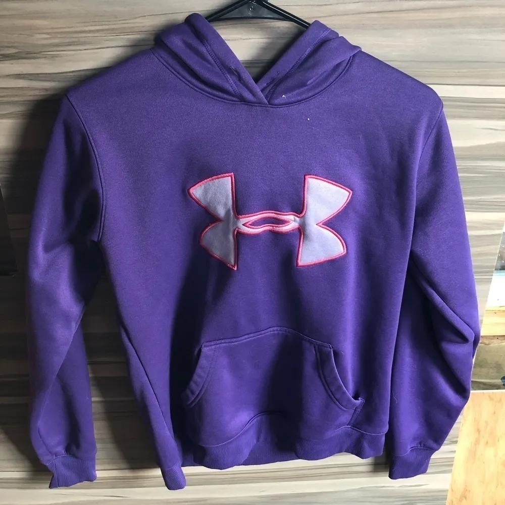 Under Armour Pink and Purple hoodie sweatshirt size small Winter wear Fall top‌‌ - Image 2