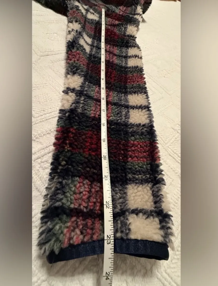 Vineyard Vines Plaid Sherpa top - Med. Zip pockets. Blue, red, green, cream BOGO offer - Image 15