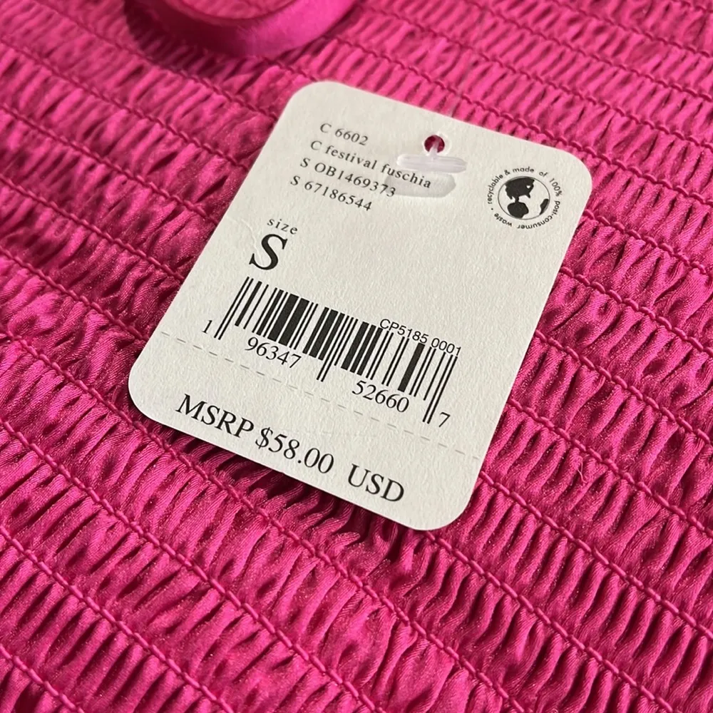 NWT Free People Right On Time Cami in Fuschia Small - Image 5