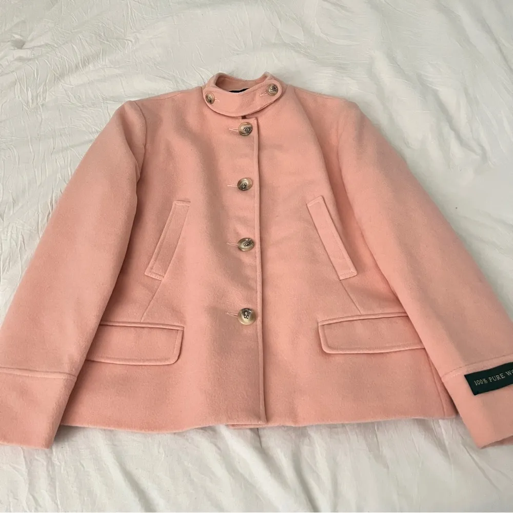 100% Wool Jacket Coat Size 10 Pink - Image 6