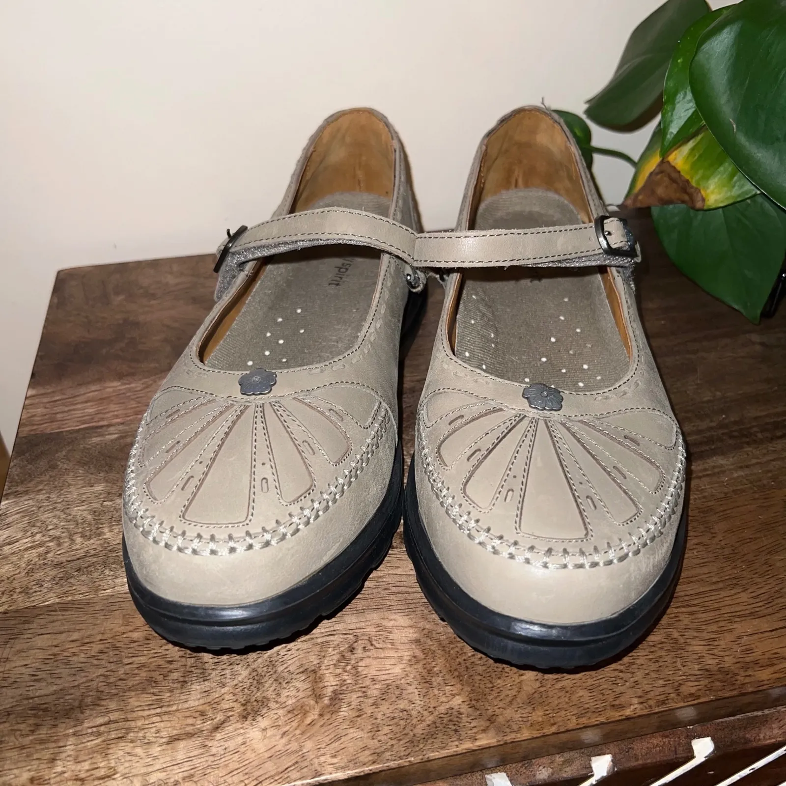 Dr‎ Comfort Paradise Mary Jane Shoes Womens 11W Beige Leather Comfort Orthopedic Tan Size 11 - Image 8