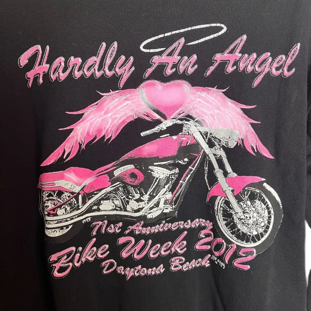 Common Threads Women's M Long Sleeve Tshirt Daytona Bike Week 2012 Bikercore Mot - Image 2