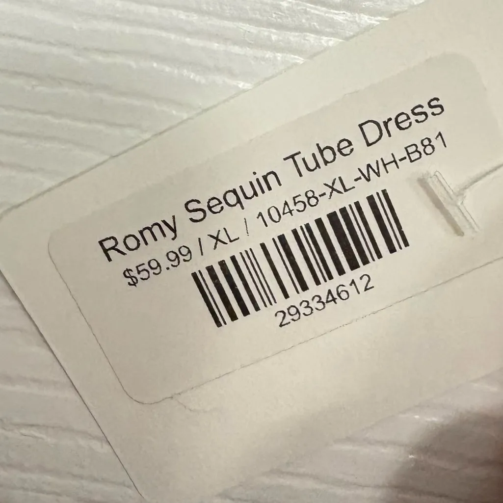 White Birch Pink Sequin Strapless Dress Size‎ XL - Image 6