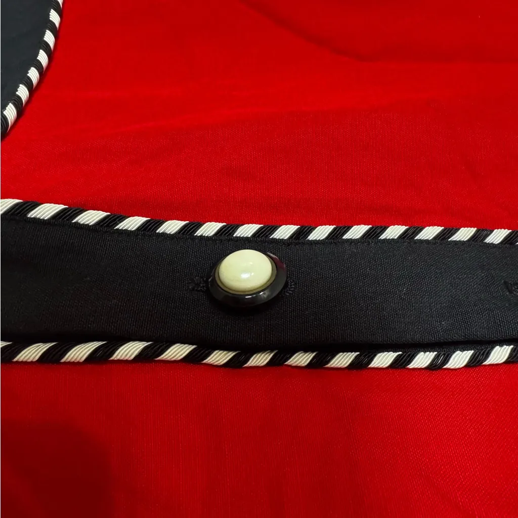 Amanda Smith Women’s Vintage Red & Black Button Blazer Size 16 Petite 100% Rayon - Image 12