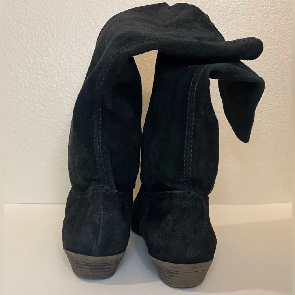 Nine West Women’s Y2K Vintage America Collection Black Suede High Boots Size 8.5 - Image 5