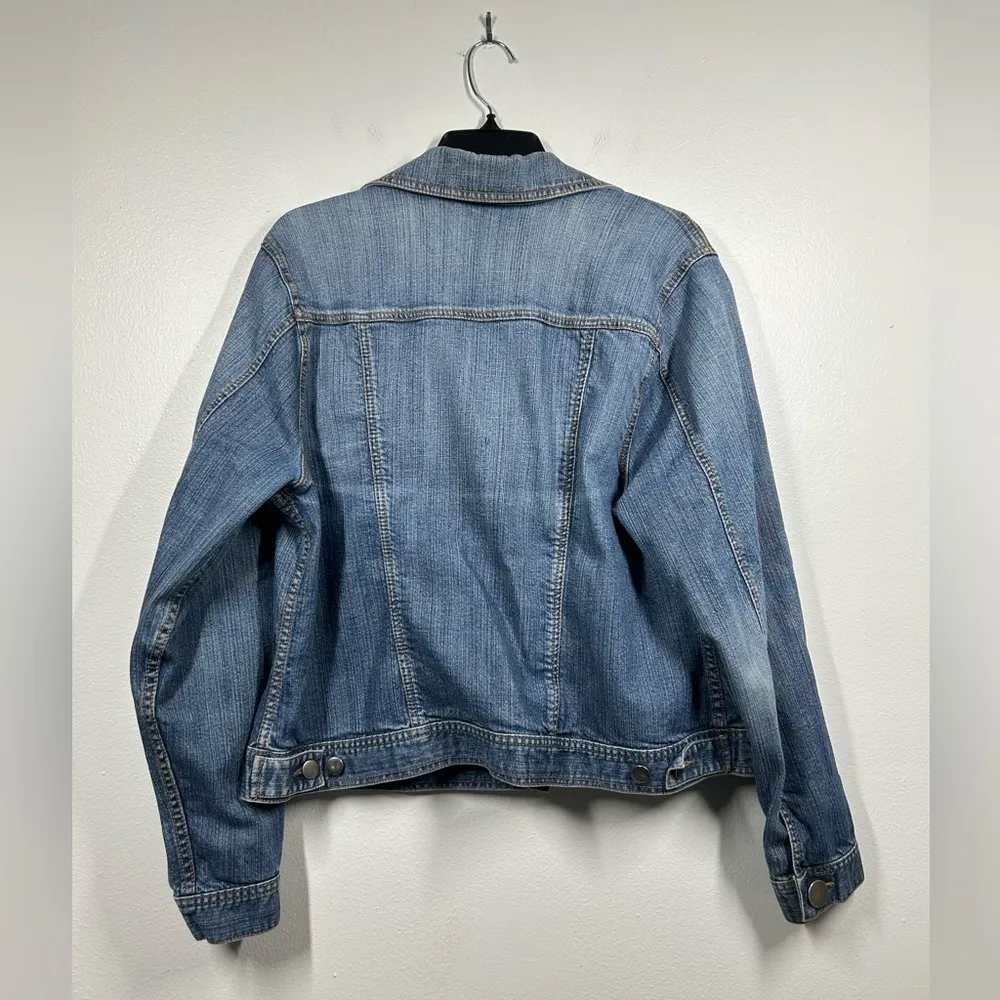 Venezia Denim Jacket Crop Stretch Y2K Size 14/16 Stretch Blue - Image 6