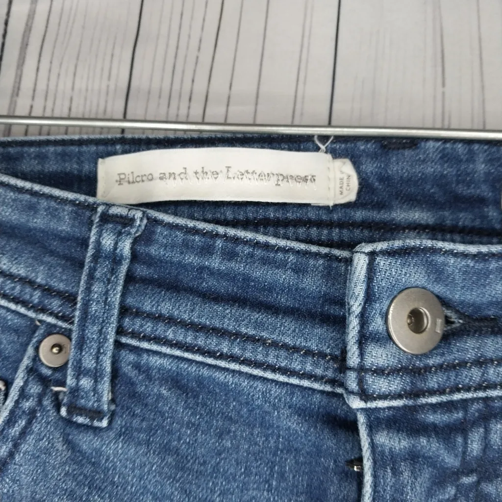 Pilcro And The Letterpress Anthropologie Slim Straight Size 28 jeans - Image 4