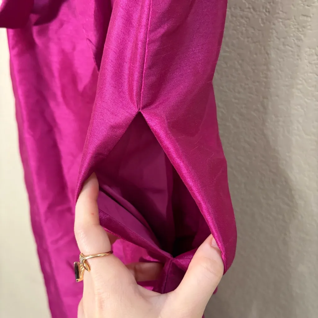 Anthropologie Hutch Satin Bow-Tie Jumpsuit. Size Medium. Pink. New with tags. - Image 9