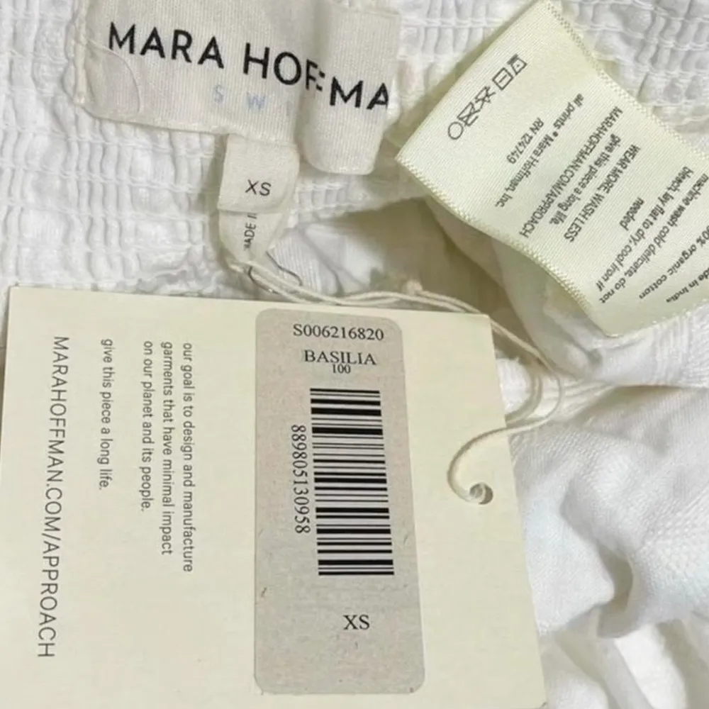 MARA HOFFMAN Basilia Halter-Neck Checked Organic Cotton Maxi Dress, White - Image 12