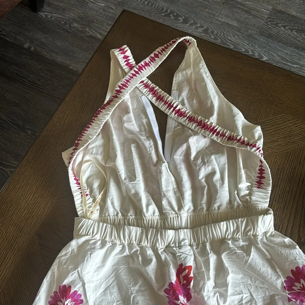 Farm Rio Flowerful Birds Plunge Cotton Sundress, Size Large, $265 - Image 13