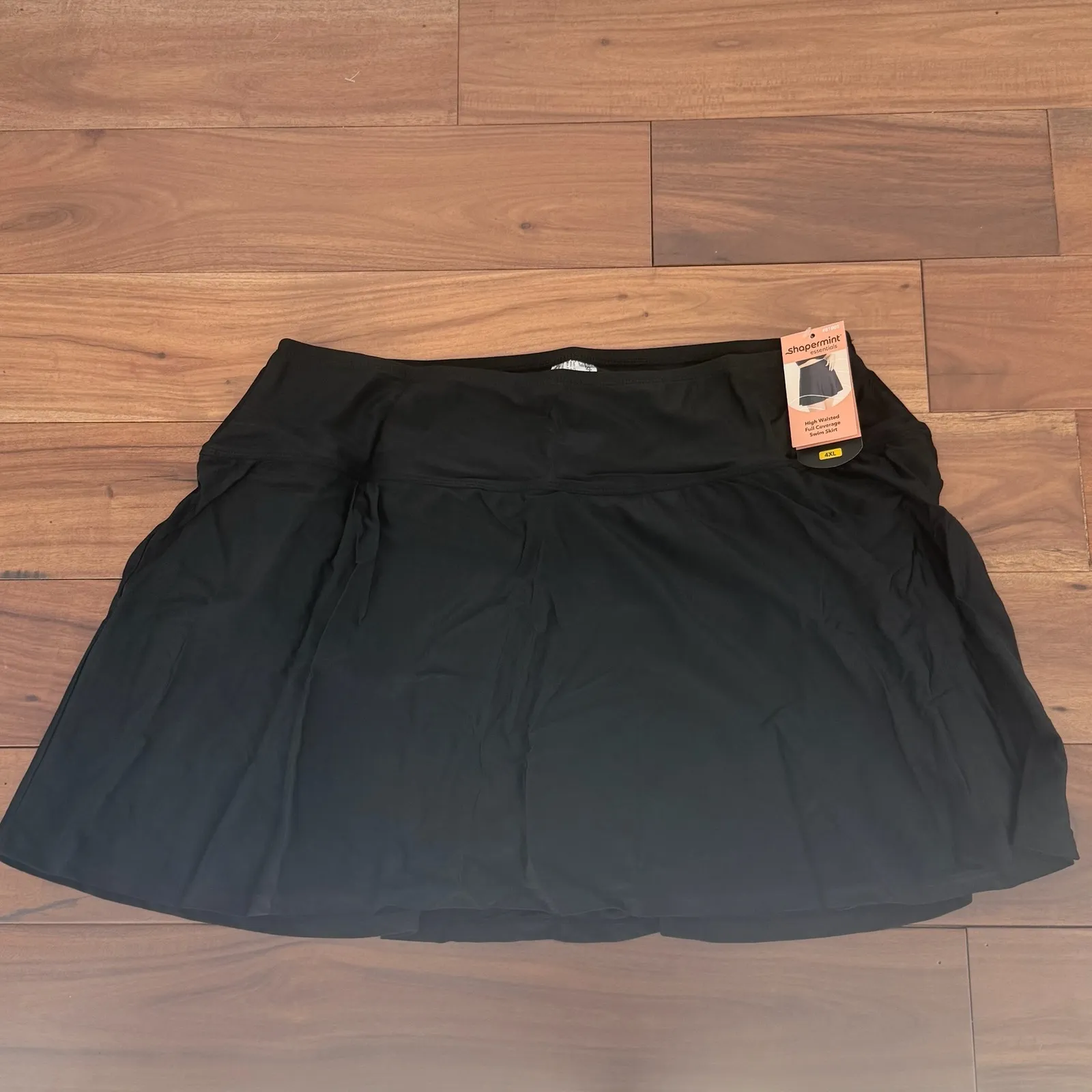 Shapermint Essentials High Waisted Full Coverage Swim Skirt Black Size 4XL - Image 2