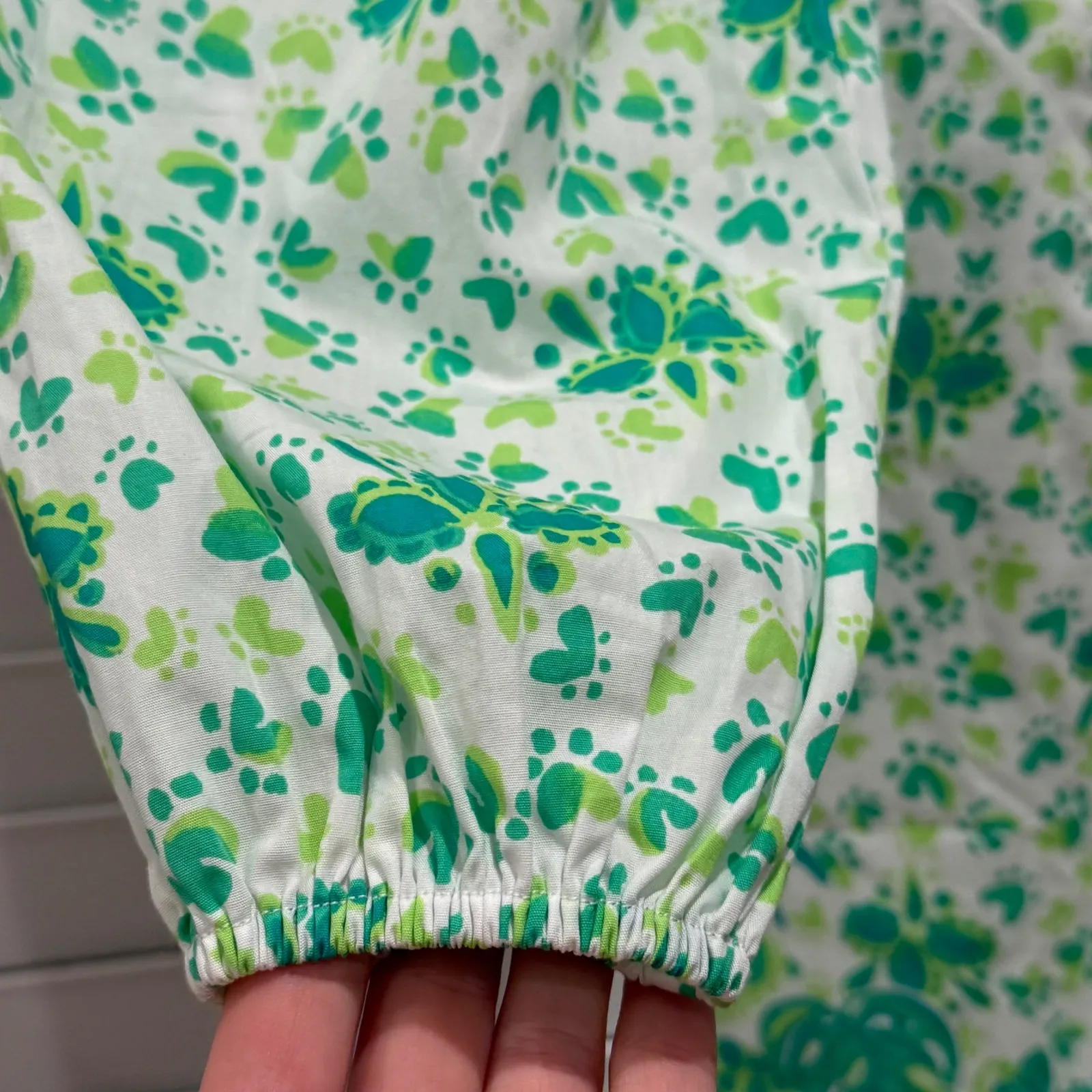 NEW Lilly Pulitzer Esteli Romper Palm Beach Party Animals Green White Size 0 - Image 4