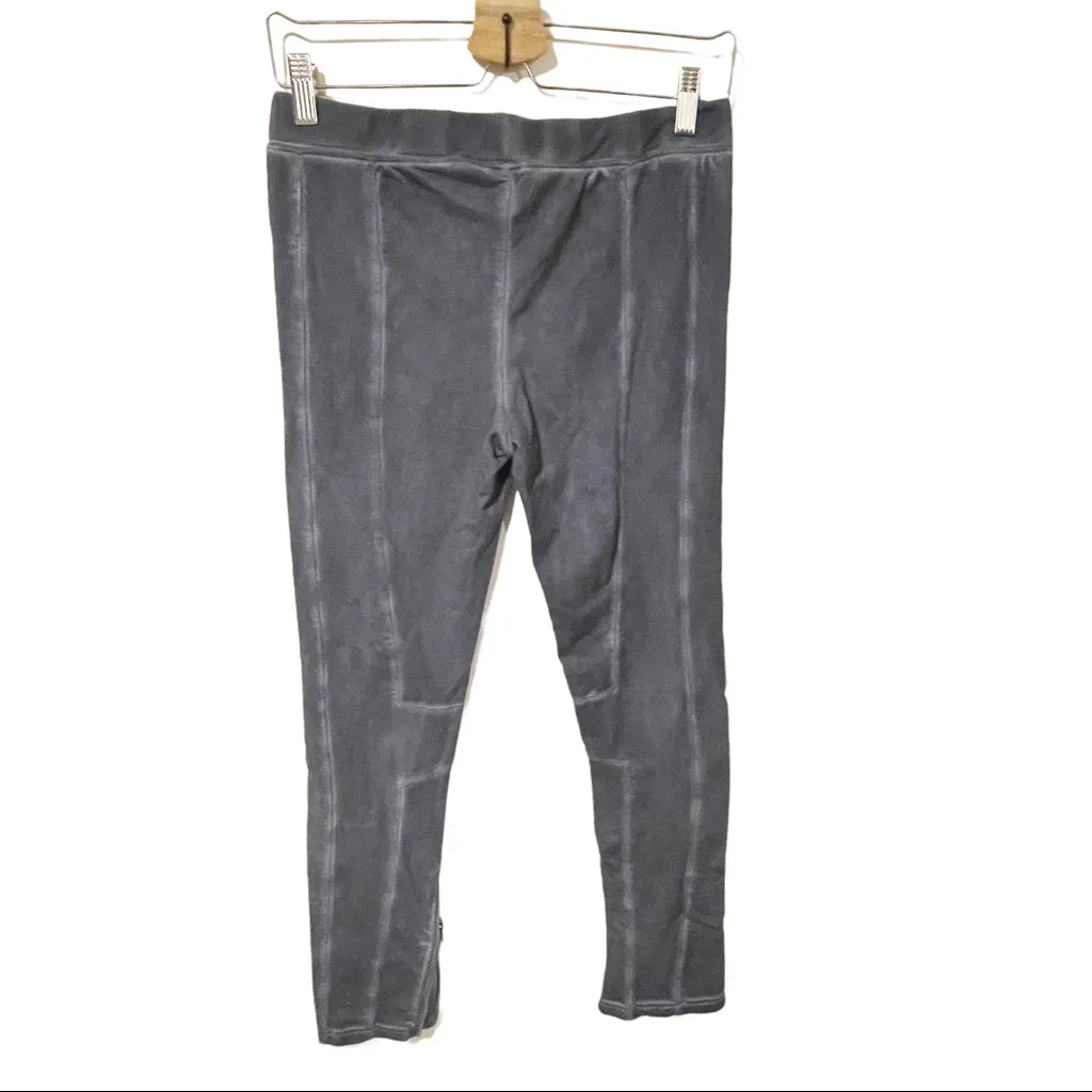 Free People Size Small‎ Grey Exposed Stitch Pull On Zip Ankle Pants - Image 4