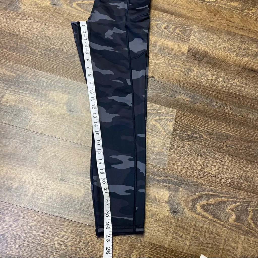 ATHLETA Black Gray Camo Contender 7/8 Tight Leggings w/Pockets Women's Small - Image 12