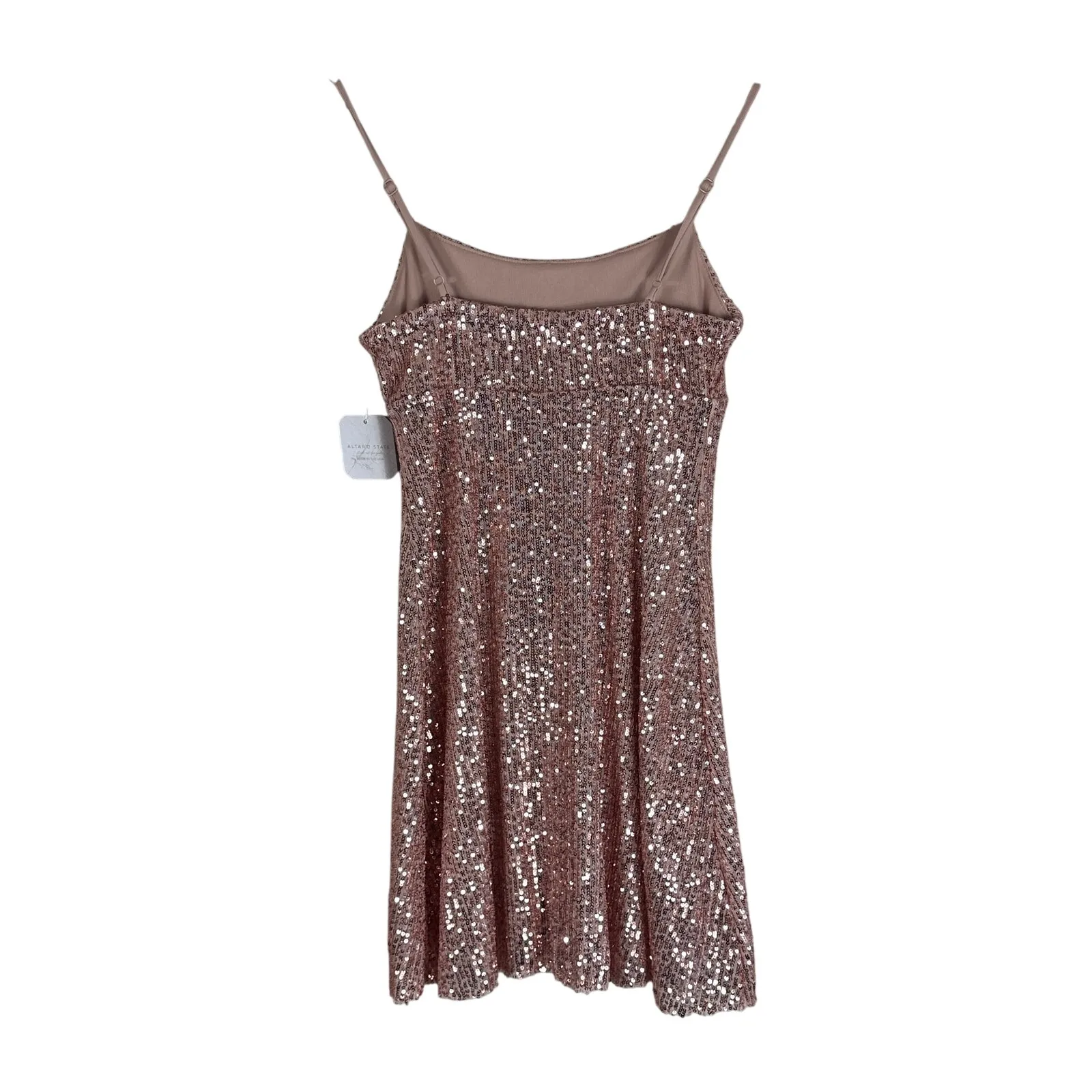 NWT Altar'd State Dorothy Sequin Mini Dress Womens S Pink Going Out Birthday - Image 4