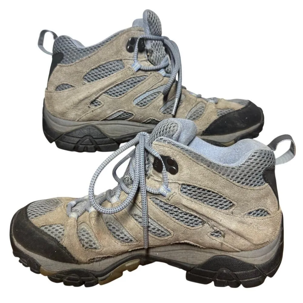 Merrell Boot Women 8.5 Gray Periwinkle Moab Ventilator Waterproof Hiking Boots - Image 2