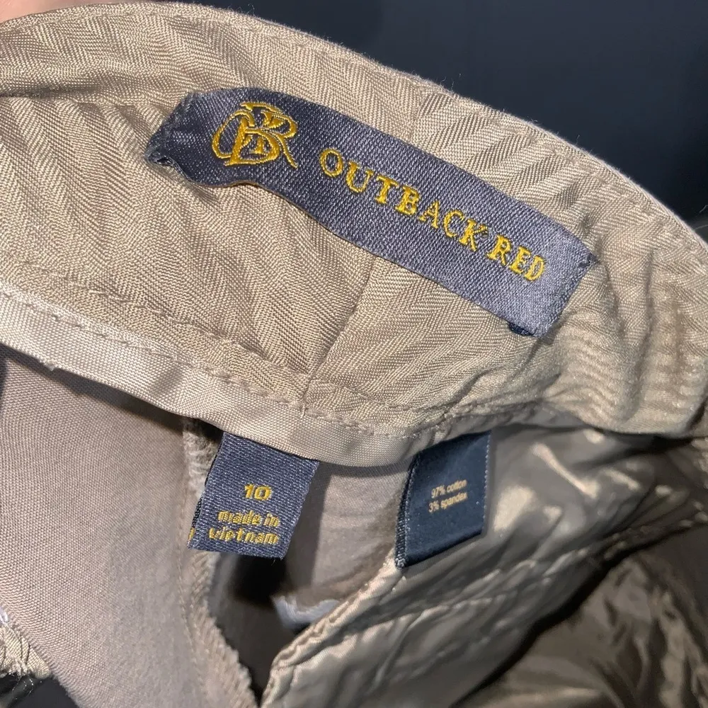 Vintage OutBack Red Cocoa Tan Cotton Blend Flat Front Cuffed Casual Shorts Sz 10 - Image 8