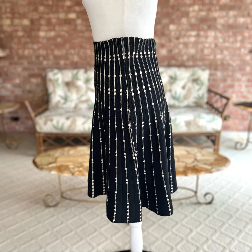 NWT Max Studio Skirt Knit Black A-line Above the Knee High Waist Office Preppy M - Image 5