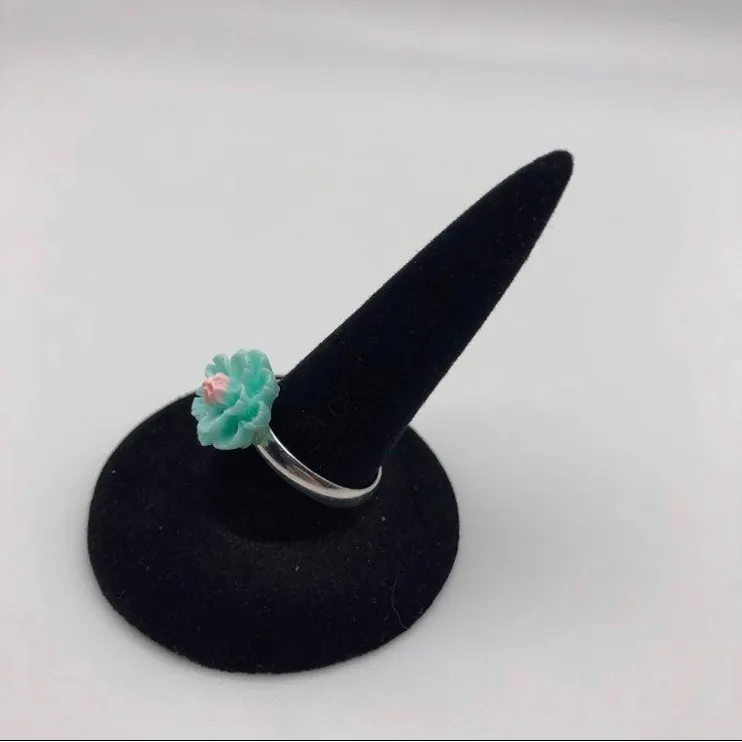 Beautiful Blue and Pink Flower Jewelry Set - Image 5