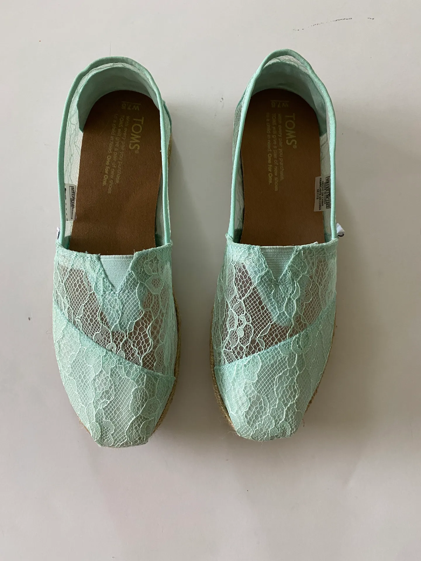 Lace Tiffany Blue Loafers 7.5 - Image 6