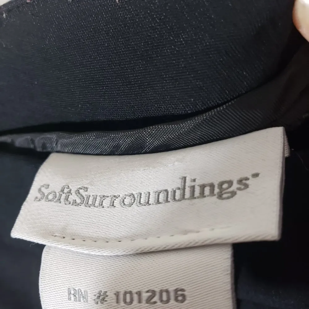 SOFT SURROUNDINGS Women's Size 10 Black Solid Ankle, Work Pants - Image 4