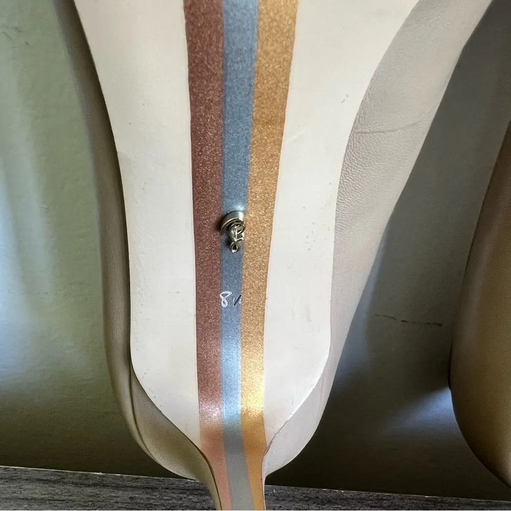 Sam Edelman Jordyn Women's Nude Leather Pump Size 8.5 #B1408 - Image 8