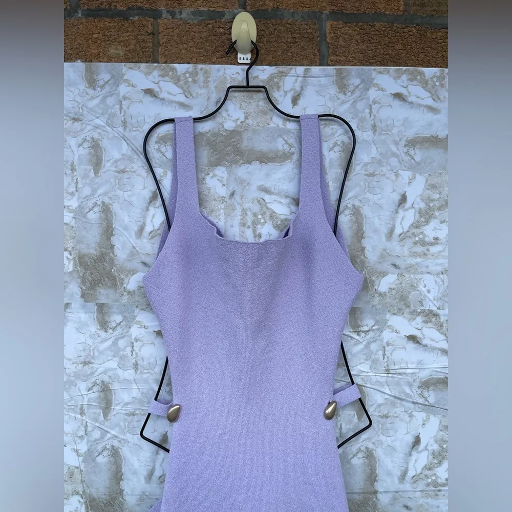 MESHKI Alysanne Cut Out Knit Maxi Dress - Lilac XL - Image 11