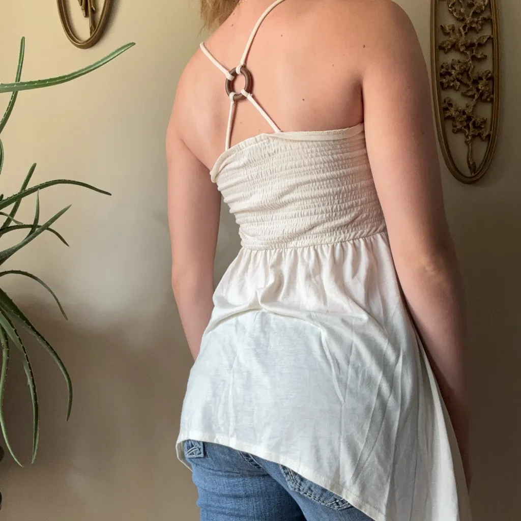 Decree  Cream Boho Tank Top - Image 8