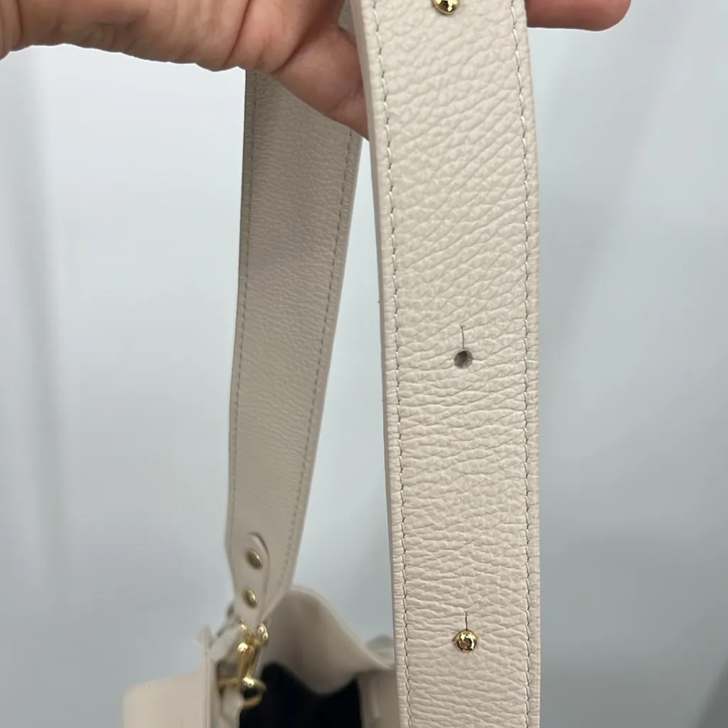 Anna Paola Made In Italy Leather Clutch Crossbody With Side Suede Panels - Image 7