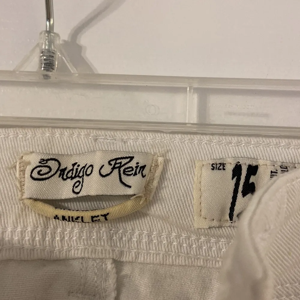 Indigo Rein Ankle White Jeans Pants size 15 R brand new with tags inseam 27” - Image 7