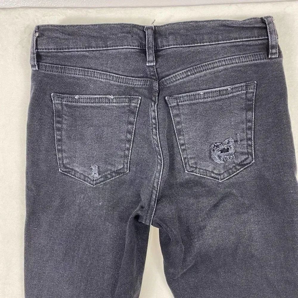 Free People Black Distressed/Ripped/Grunge High Waist Crop Skinny Jeans-26 - Image 82