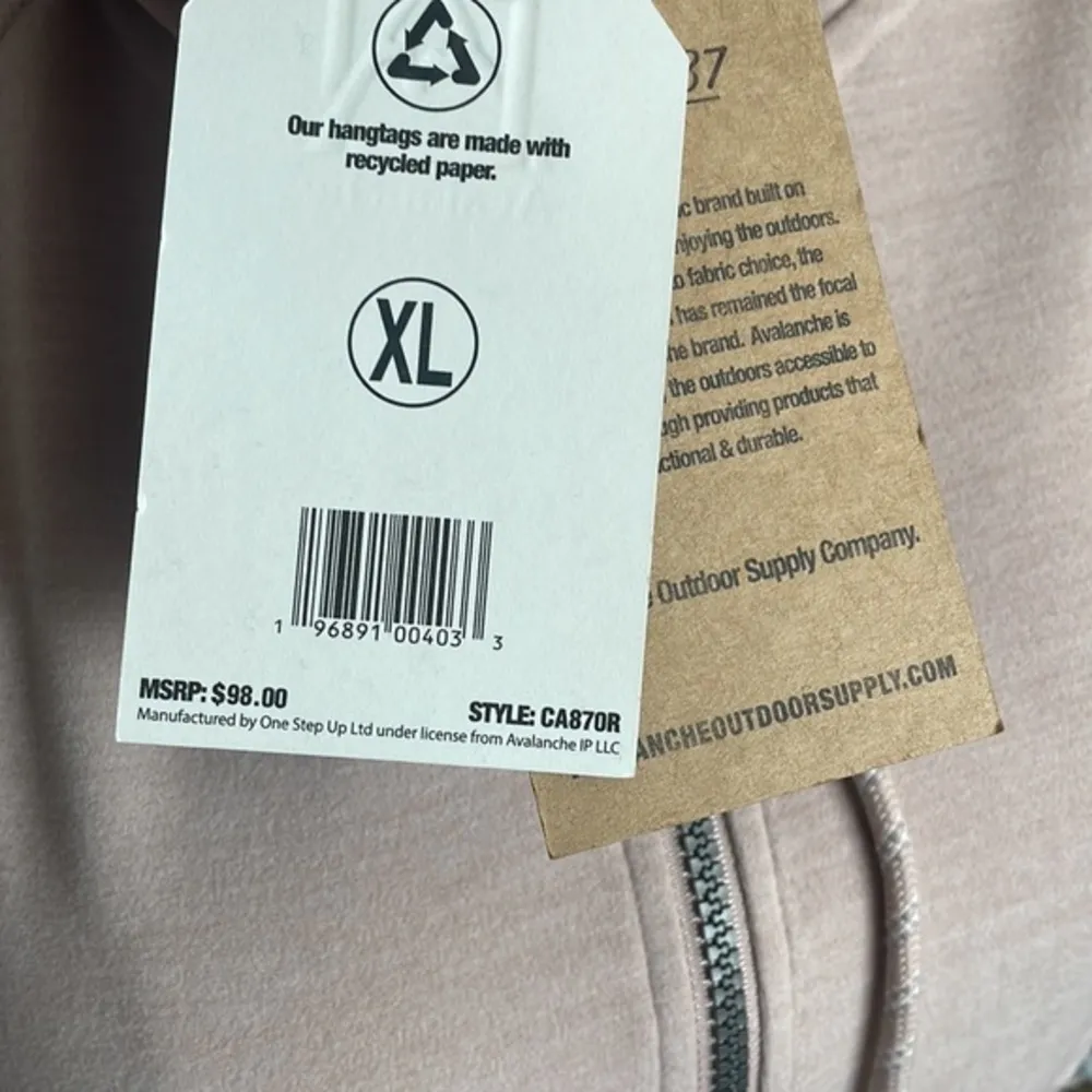 Avalanche outdoor supply jacket woman full zip lightweight, hooded, soft Sz XL - Image 2