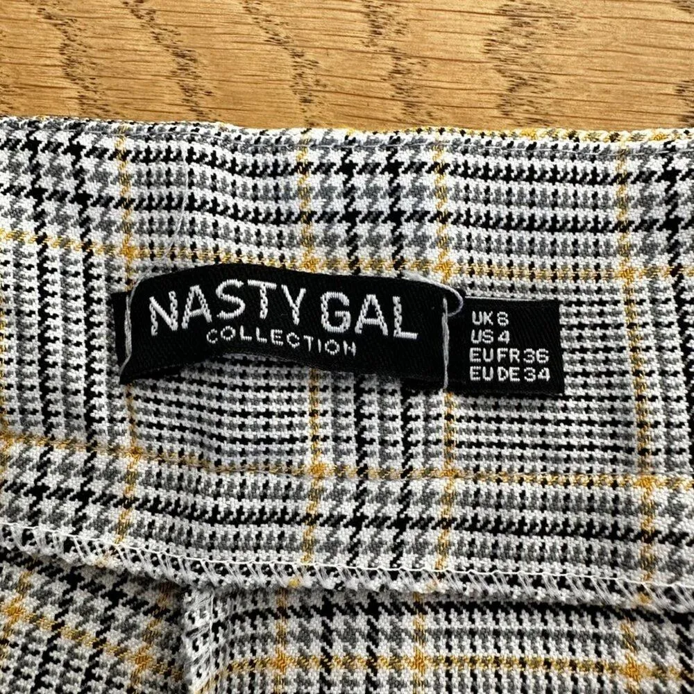 Nasty Gal - Turn Up pants in Gray Check - Image 3