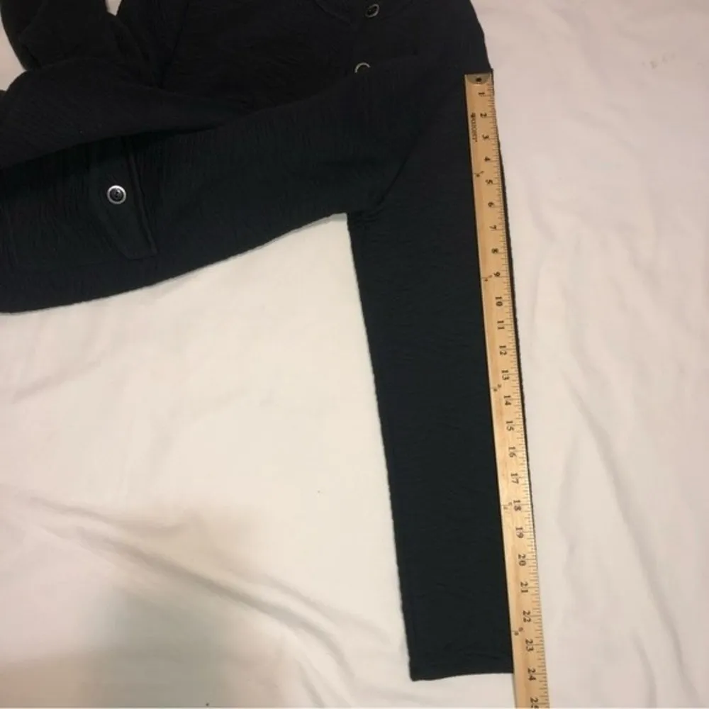 Knit Quilted Jacket Blazer Black Isaac Mizrahi Medium - Image 7