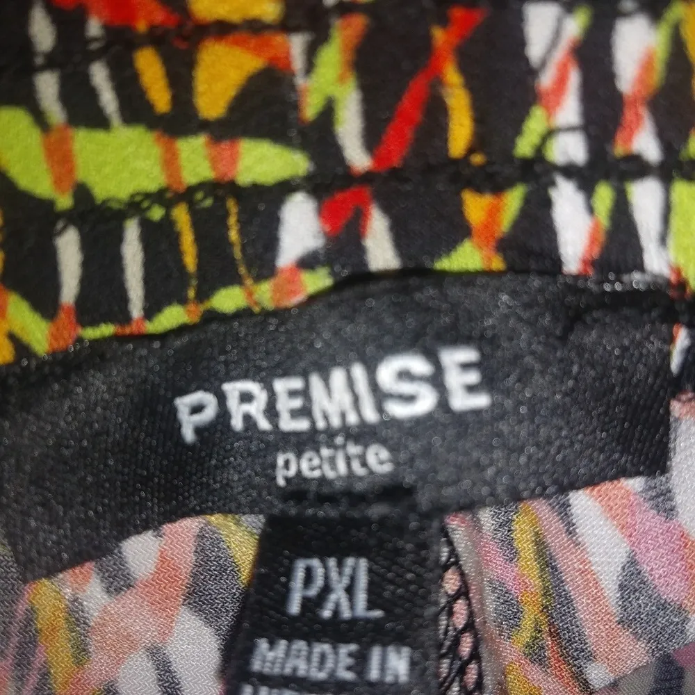 Premise U.K. XLP Hot Coral Lime Palazzo Lounge Pants Petite - Image 4