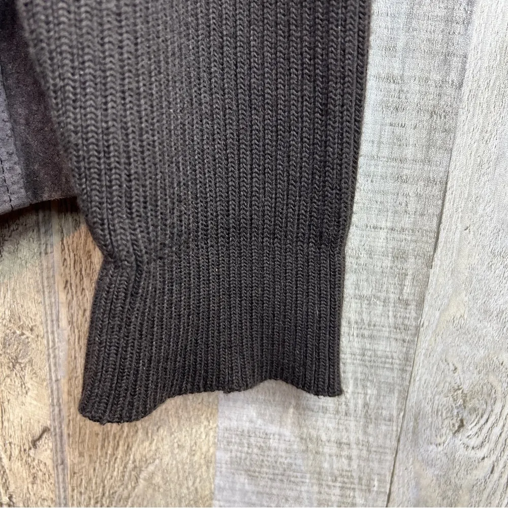 Fabio Size XL Leather Zip Front w/Sweater Style Sleeves & Pockets - Image 6