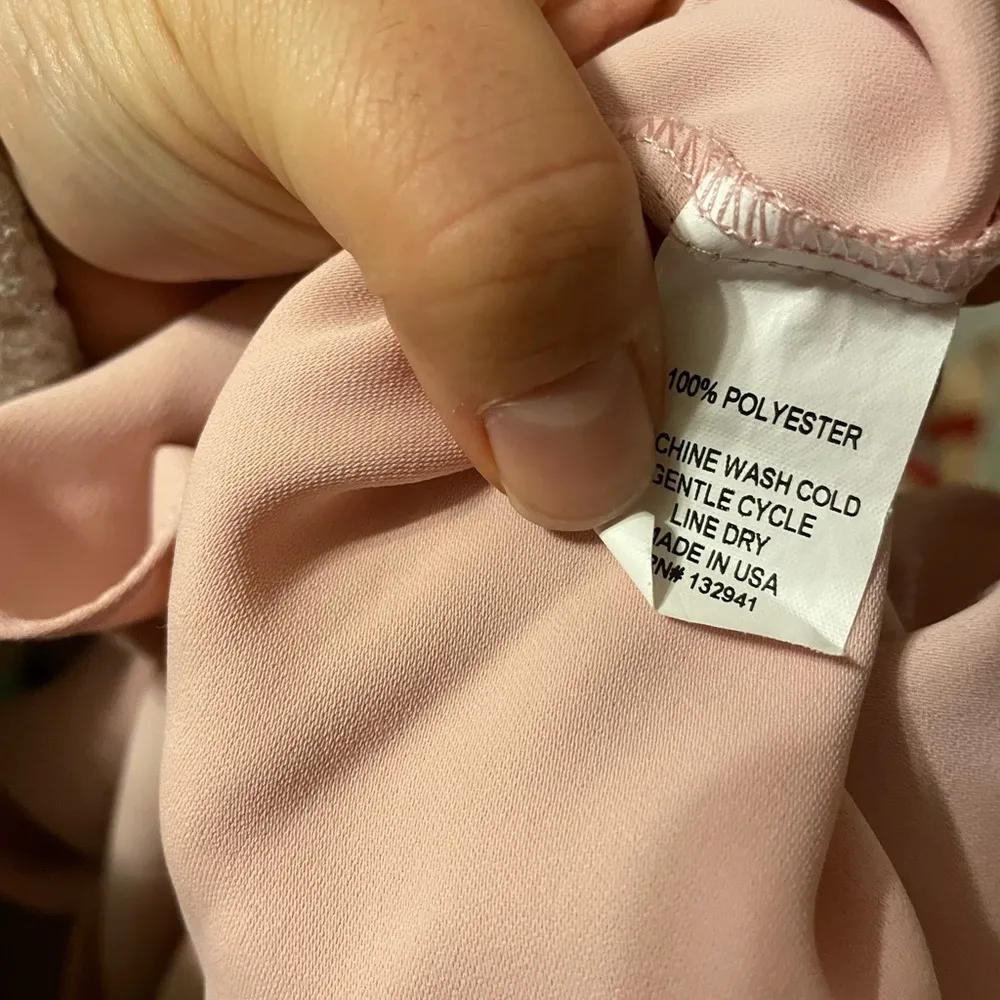 AMANDA UPRICHARD BABY PINK FLUTTER SLEEVE DRESS - Image 6